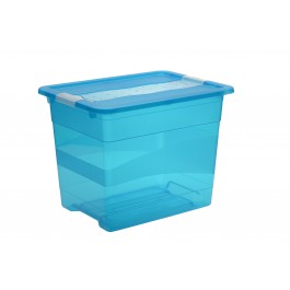 Plastový box Crystal 24 l, svěží modrý, 39,5x29,5x30 cm POSLEDNÍ KUS