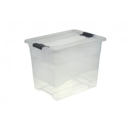 Plastový box Crystal 24 l, průhledný, 39,5x29,5x30 cm