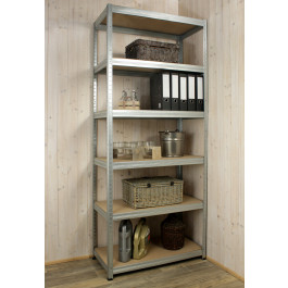 Helios Kovový regál 6 políc 196 x 100 x 30 cm nosnosť 175 kg