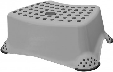 Plastový taburet mini, šedý, 40x28x14 cm - POSLEDNÍ KUS