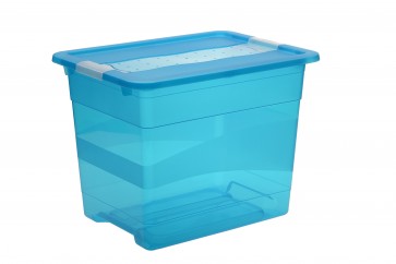 Plastový box Crystal 24 l, svěží modrý, 39,5x29,5x30 cm POSLEDNÍ KUS 