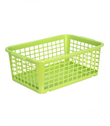 Plastový košík, střední, zelený, 30x20x11 cm