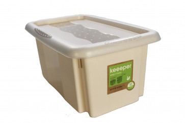 Plastový box Colours, 7 l, krémový s víkem   POSLEDNÍCH 7 KS