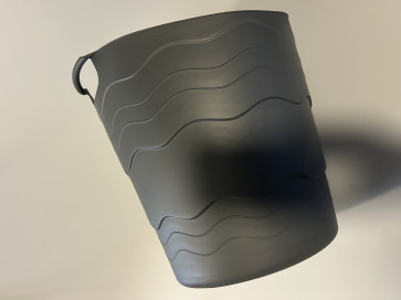 Plastový koš FLEX, 30 l, šedý 