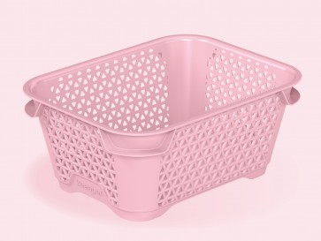 Plastový košík Mirko, A7, růžový, 16x12x7 cm - POSLEDNÍCH 20 KS