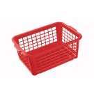 Plastový košík, střední, červený, 30x20x11 cm