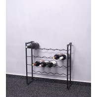 Stojan na víno Klasik, 30 lahví, černý, 60x58x23 cm