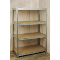Kovový regál Helios, 4 police, 180x120x40 cm, 175kg