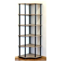 Regál rohový kombinovaný Dedal, 6 polic, 176x55x55 cm