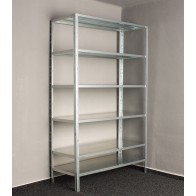 Kovový regál Idea, 6 polic, 300x100x60 cm, 120kg 