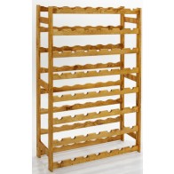 Regál na víno Raced, na 56 lahví, Lazur - kaštan, 118x73x25 cm