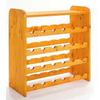 Regál na víno Rubit, na 24 lahví, odstín Lazur - mahagon, rozměry 62x63x25 cm