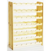 Regál na víno Rutkin, na 42 lahví, provedení Natur, 94x63x27 cm