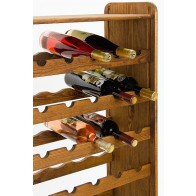 Regál na víno Rack, na 56 lahví, odstín Lazur - palisandr, 118x72x27 cm
