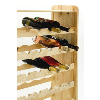 Regál na víno Rack, na 56 lahví, provedení Natur, 118x72x27 cm