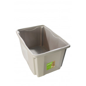 Plastový box Colours, 45 l, šedý s víkem