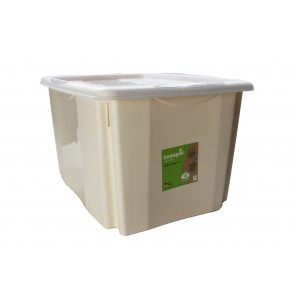 Plastový box Colours, 45 l, krémový s víkem 