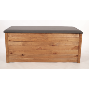 DŘEVĚNÁ ÚLOŽNÁ TRUHLA S POLSTROVÁNÍM, PALISANDR 270L, 51x115x52 cm