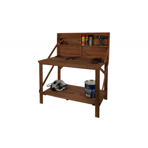 Dřevěný dílenský stůl, palisandr, 149x120x64cm