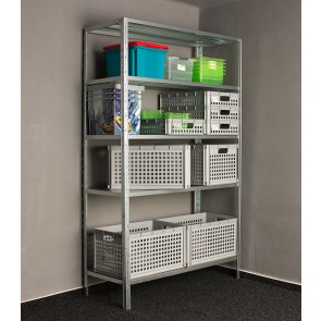 Kovový regál Idea, 5 polic, 200x120x50 cm, 120kg
