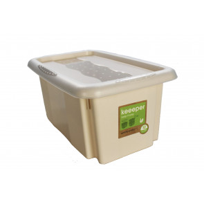Plastový box Colours, 7 l, krémový s víkem   POSLEDNÍCH 7 KS