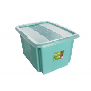 Plastový box Colours, 15 l, modrý s víkem 