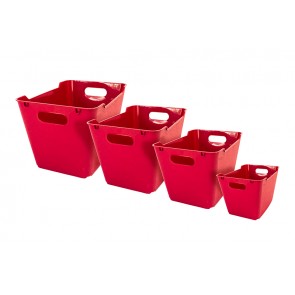 Plastový box LOFT 6 l, tmavě červený, 29,5x19x15 cm - POSLEDNÍ 2 KS