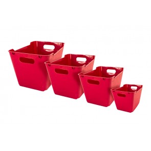 Plastový box LOFT 6 l, tmavě červený, 29,5x19x15 cm - POSLEDNÍCH 6 KS