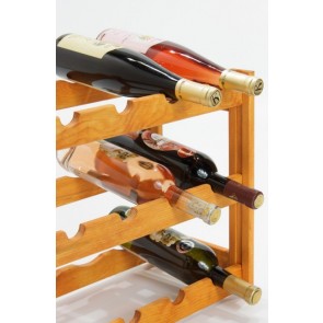 Regál na víno Riper, na 12 lahví, Lazur - mahagon, 38x44x25 cm