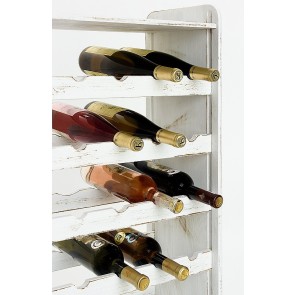 Regál na víno Robon, na 36 lahví, odstín Provance - bílý, 91x63x27 cm