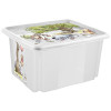 Plastový box Medvídek Pú, 45 l, průhledný s víkem, 55,5 x 40 x 30 cm