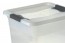 Plastový box Crystal 30 l, průhledný, na kolečkách, 38x36x37 cm - POSLEDNÍ 2 KS