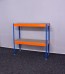 Kovový regál Galaxy, 2 police, 90x100x50 cm, 250 kg, modro oranžový