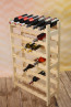 Regál na víno, na 42 lahví, Natur, 105x64x25 cm