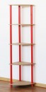 Regál rohový kombinovaný Dedal, 5 polic, 142x33x33 cm