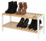Dvoupatrový botník Compactor Akira na 8 párů bot, bambusové dřevo, 70 x 26 x 33,5 cm