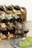Regál na víno Roder, na 12 lahví, odstín Rustikal, 38x42x27 cm