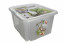 Plastový box Medvídek Pú, 45 l, průhledný s  víkem, 55,5 x 40 x 30 cm