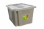 Plastový box Colours, 15 l, šedý s víkem 