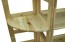 Dřevěný regál Rosar, 5 polic, 166x33x33 cm