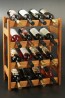 Regál na víno Rovan, na 16 lahví, Lazur - kaštan, 54x44x25 cm