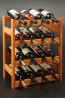 Regál na víno Rovan, 16 lahví, Lazur mahagon, 54x44x25 cm