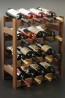 Regál na víno Rovan, na 16 lahví, Lazur - palisandr, 54x44x25 cm