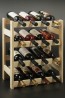 Regál na víno Rovan, 16 lahví, Natur, 54x44x25 cm   