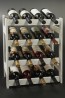 Regál na víno Rovan,16 lahví, Provance - bílý, 54x44x25 cm