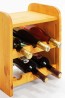 Regál na víno Ricos, na 6 lahví, odstín Lazur - mahagon, 38x33x27 cm