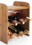 Regál na víno Ricos, na 6 lahví, odstín Lazur - palisandr, 38x33x27 cm