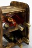 Regál na víno Ricos, na 6 lahví, odstín Rustikal, 38x33x27 cm