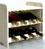 Regál na víno Romman, na 8 lahví, odstín Lazur - bílý, 38x42x27 cm