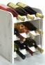 Stojan na víno Riccar, na 9 lahví, odstín Provance - bílý, 38x33x27 cm